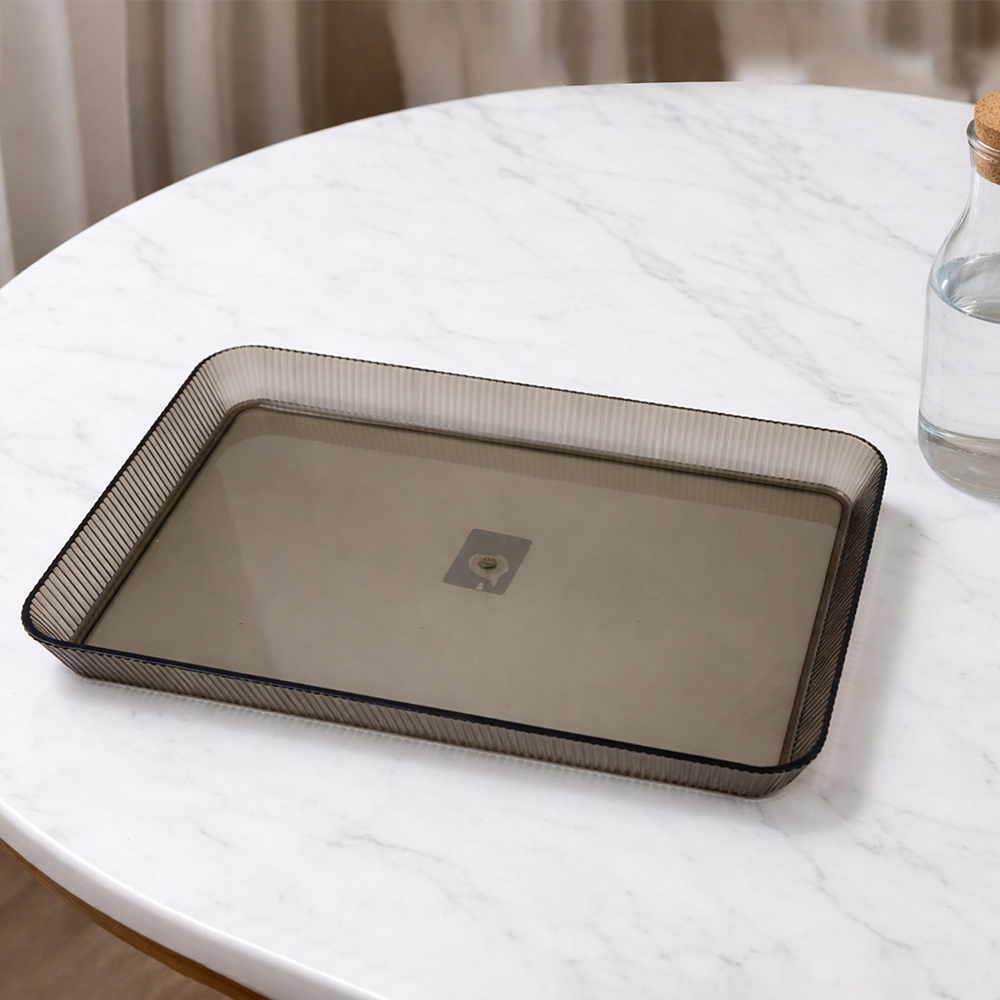 iBonjour奢簡托盤-大-透明黑-2入, , large