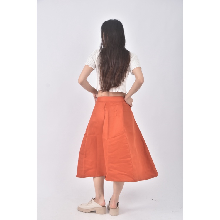 (2XL) gift me love質感橘色長裙二手衣, , large