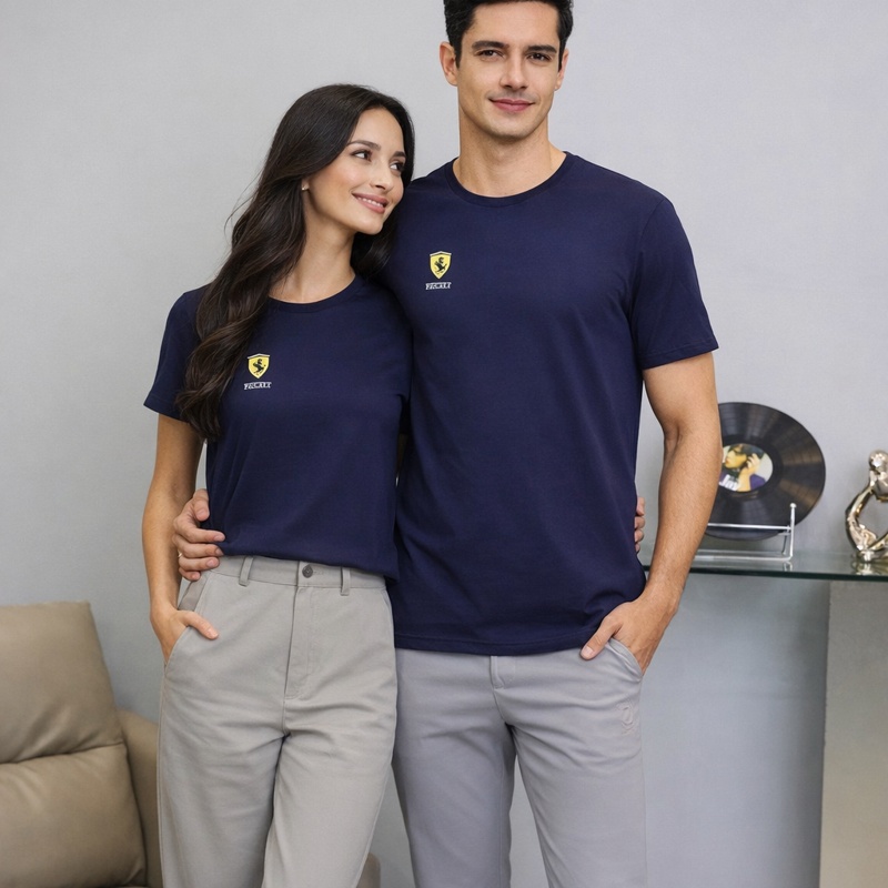 【FALALI】短袖冰感T恤-男(藏青01)