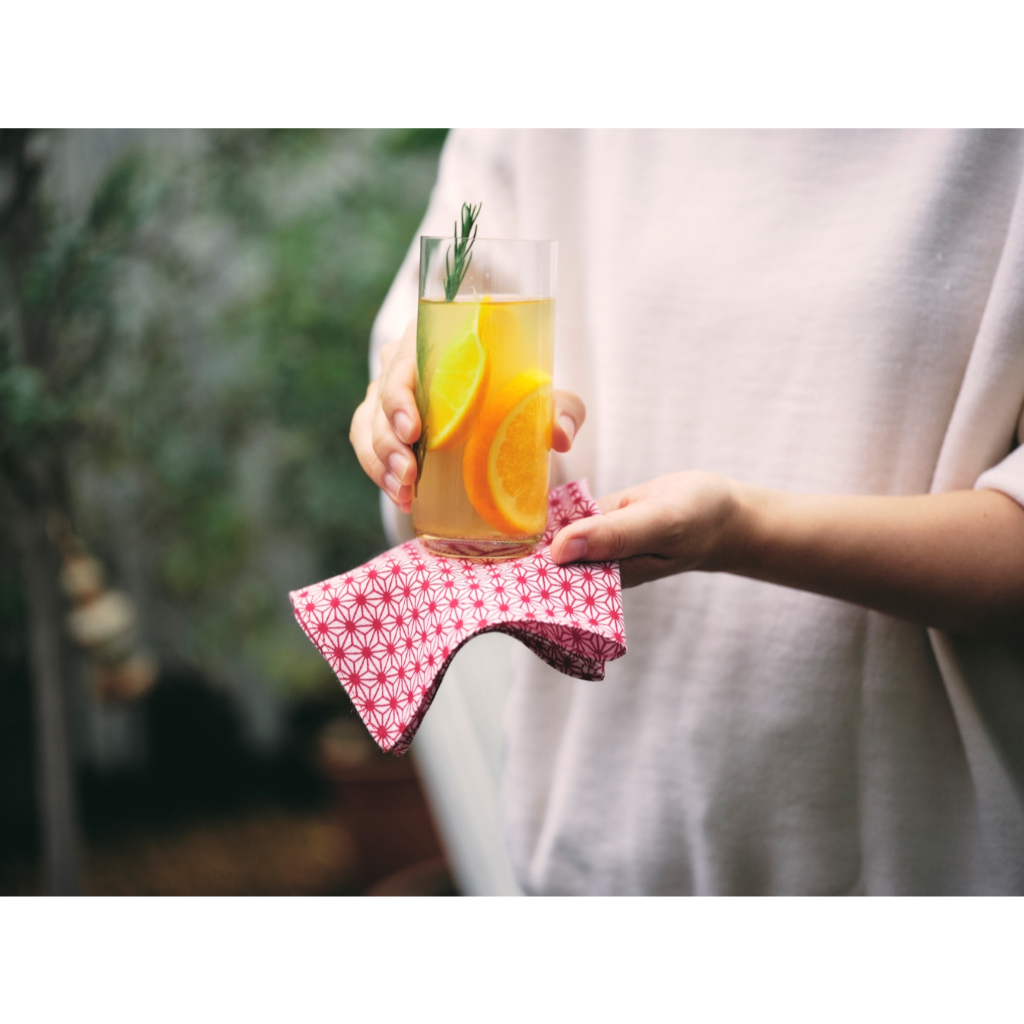 日本選物~ 日本製 KAMAWANU 紅酒/雞尾酒餐巾 全棉 方巾 多功能手巾 手帕 27x27 cm (梅子紅), , large