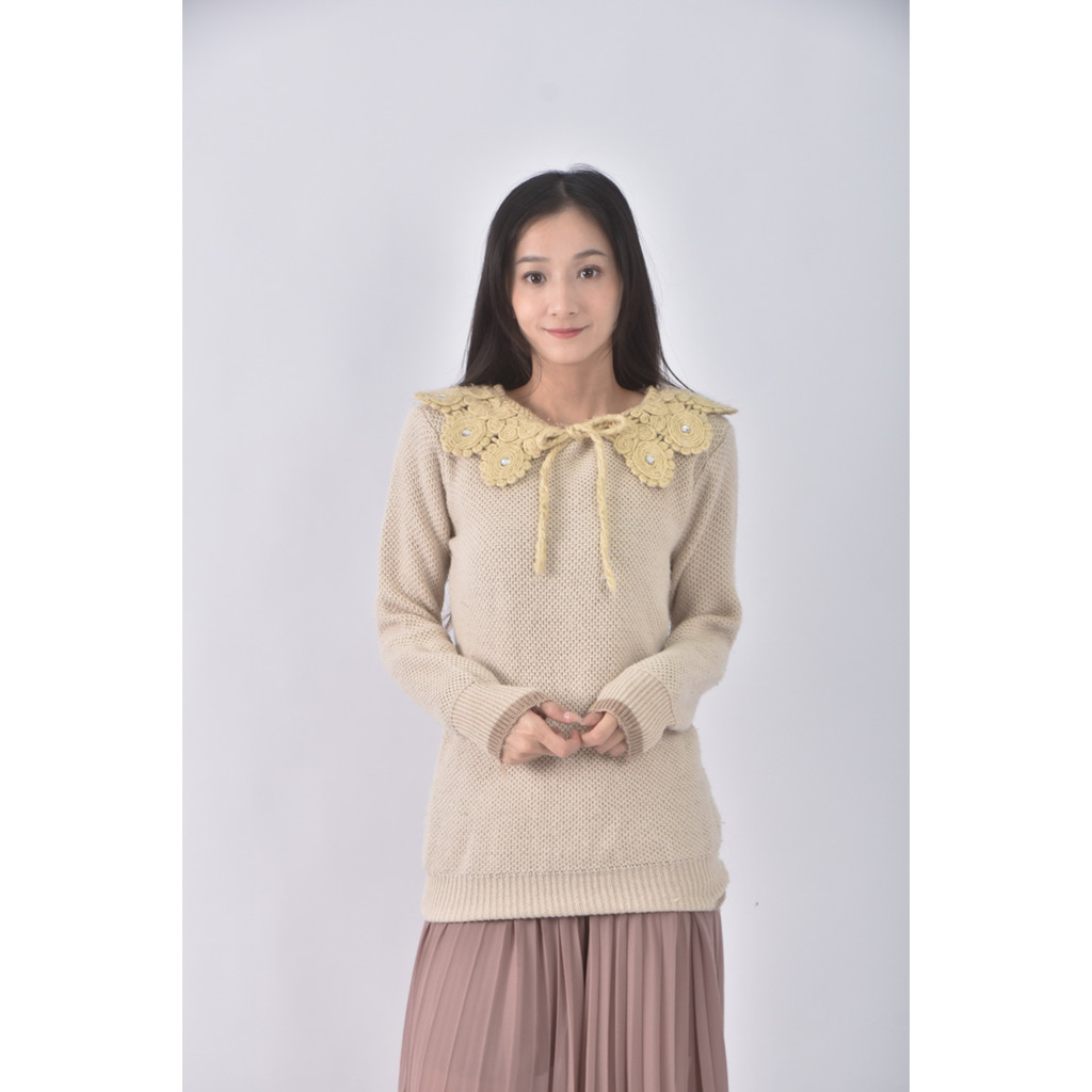 (S) 綁帶黃色長袖上衣二手衣, , large