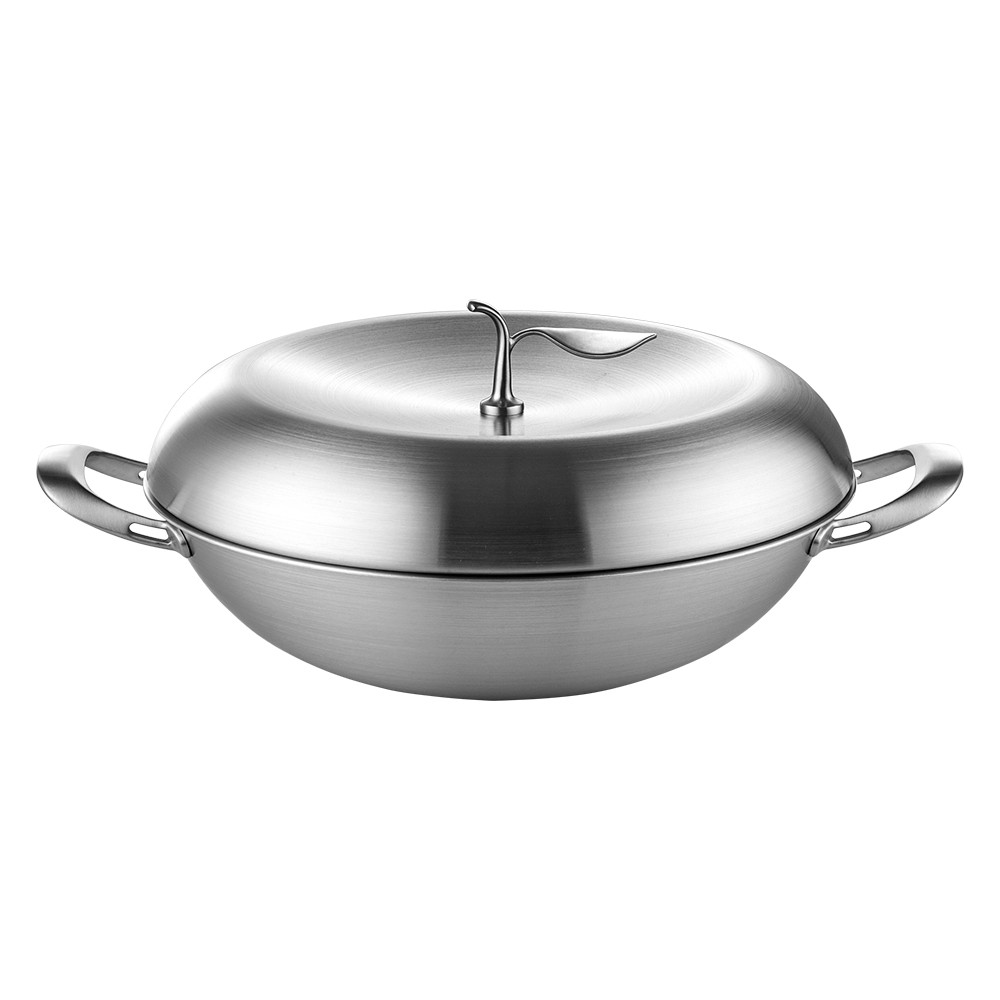 PERFECT 理想牌 極緻316不鏽鋼蘋果型七層複合金炒鍋附蓋蘋果鍋 40cm雙耳-Leidea樂德兒