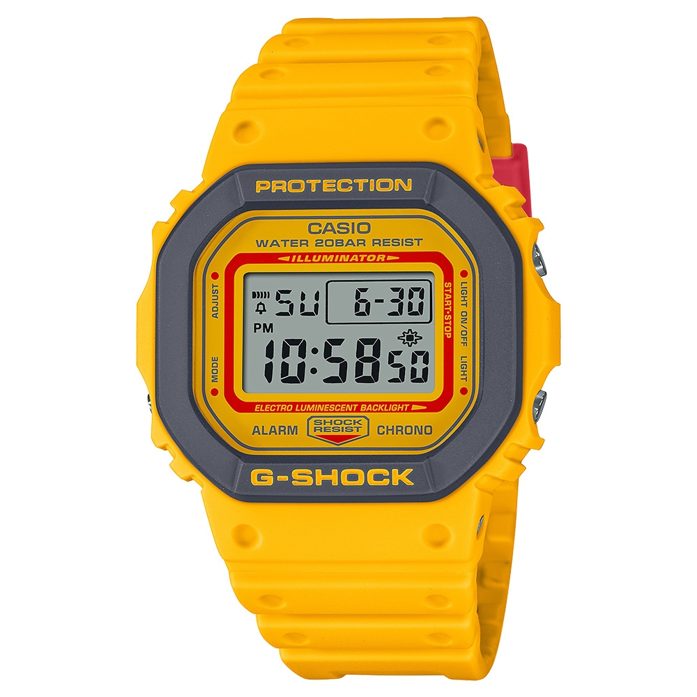 CASIO 卡西歐 G-SHOCK 復刻1994彩色運動電子錶 DW-5610Y-9, , large