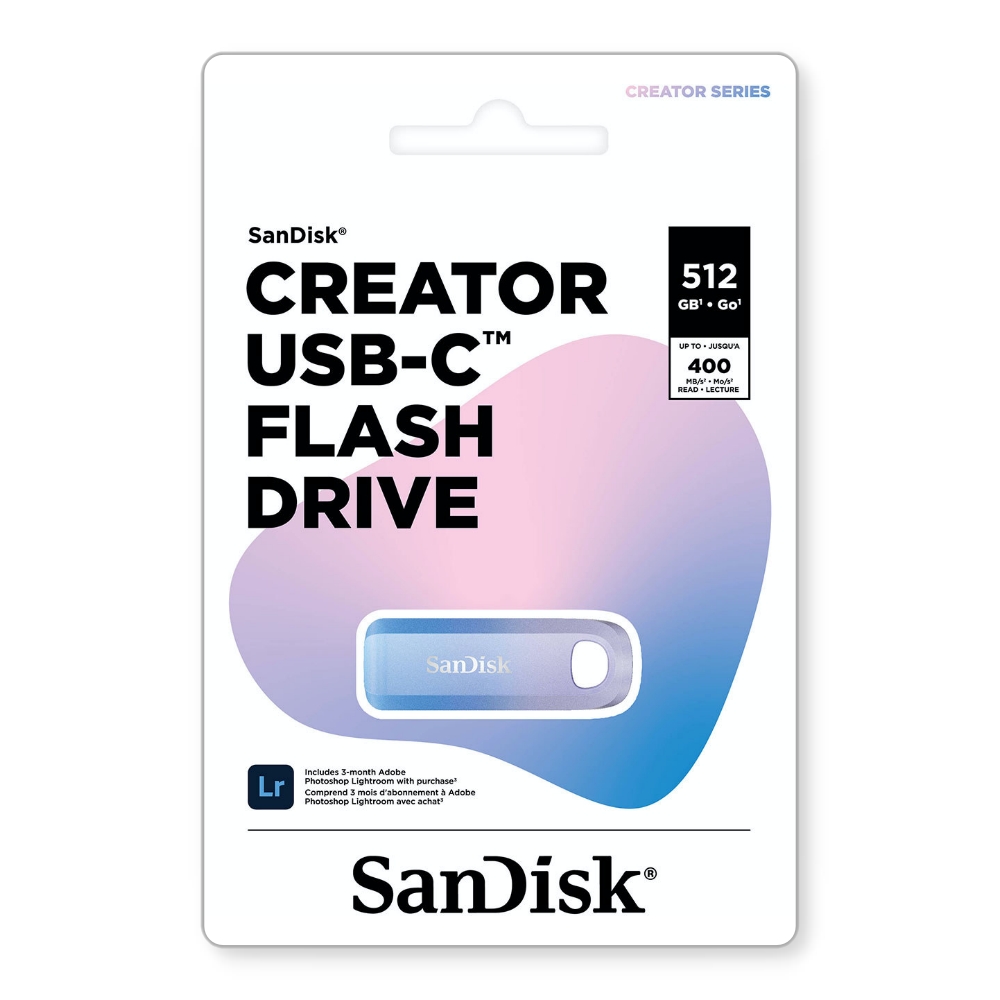 【SanDisk】CZ75C Creator 512G USB Type-C 隨身碟 高達 400MB/s, , large