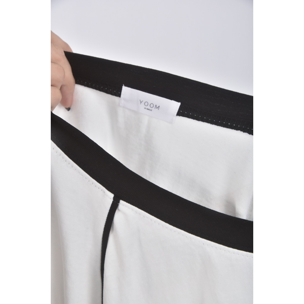 (XL) yoom韓牌質感圓領白色短袖上衣二手衣, , large