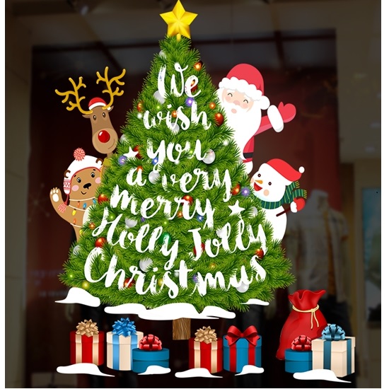 聖誕靜電窗貼, , large