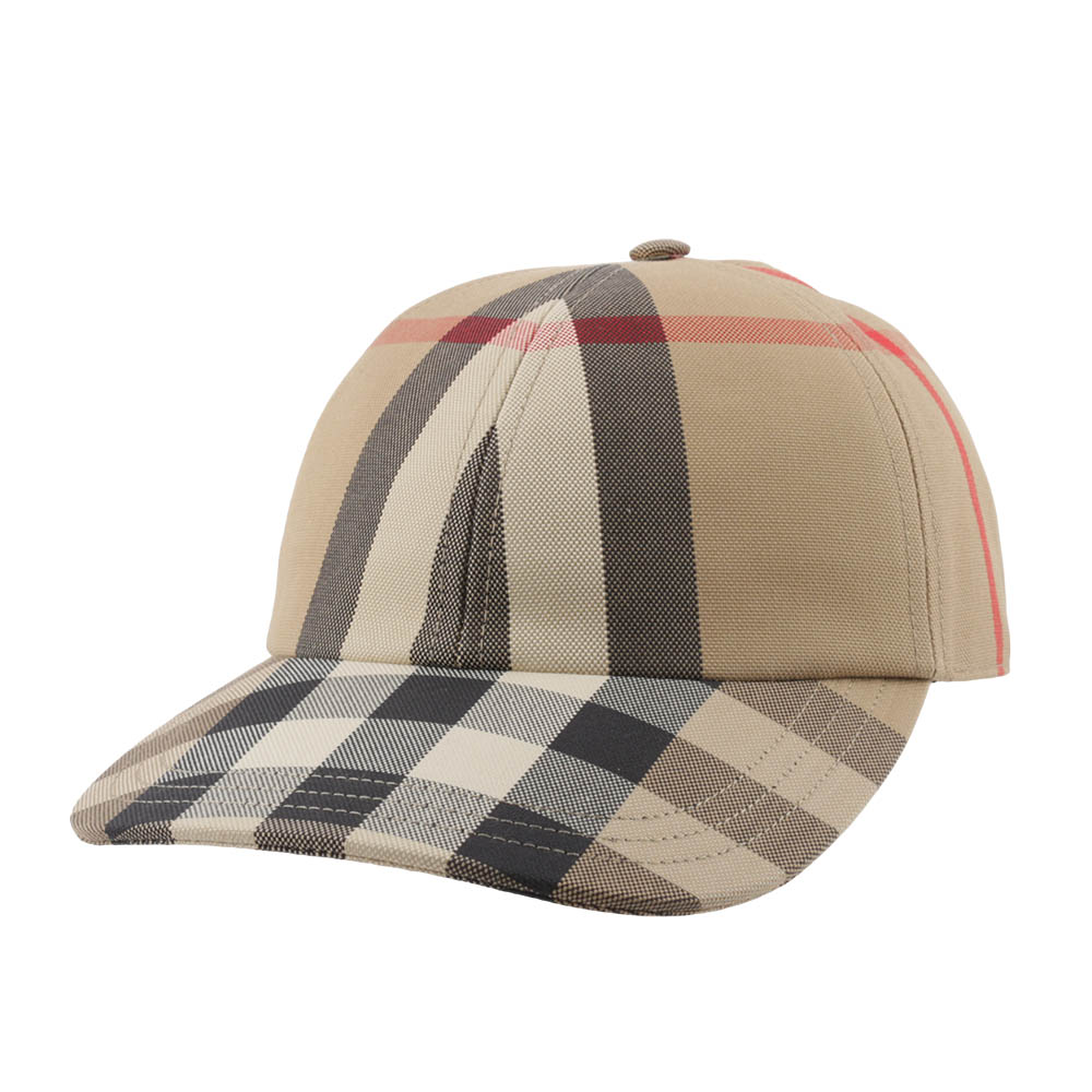 BURBERRY L號 William 經典格紋棉質棒球帽/米色, , large