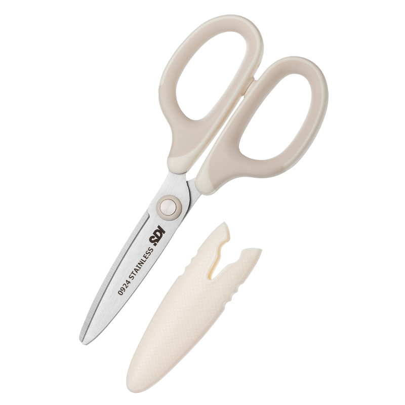 手牌SDI  5 1/4"滑利剪*省力兒童剪刀，135mm(0924C)*杏白, , large