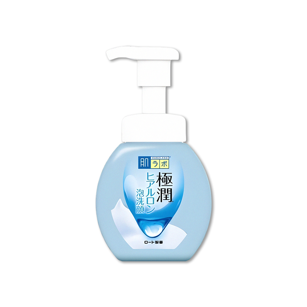 [日日好物]日本ROHTO樂敦-HADALABO肌研極潤3重玻尿酸潤澤泡沫洗面乳160ml/瓶(嫩光澤潔顏慕絲,臉部清潔卸淡妝泡泡洗顏霜,溫和親膚全膚質適用), , large