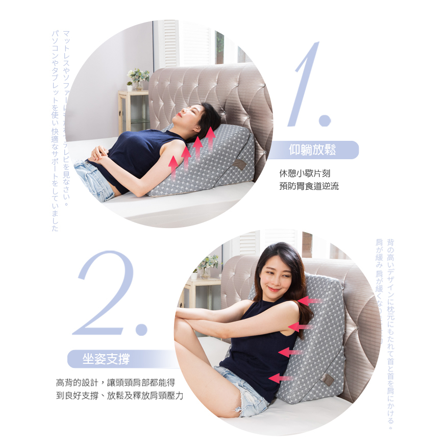 【日本旭川】迷你 5in1人體工學美姿靠墊 折折墊 美背墊 靠枕  可拆洗 三角靠墊 三角墊靠背墊 -限量星空款(小), , large