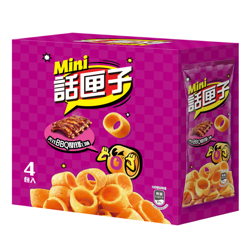 話匣子MiniHoops美式BBQ口味肋排玉米片168g, , large