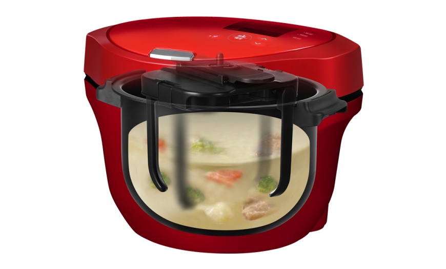SHARP 夏普 HEALSIO 2.4L 智慧攪拌零水鍋 KN-V24AT-R 紅, , large