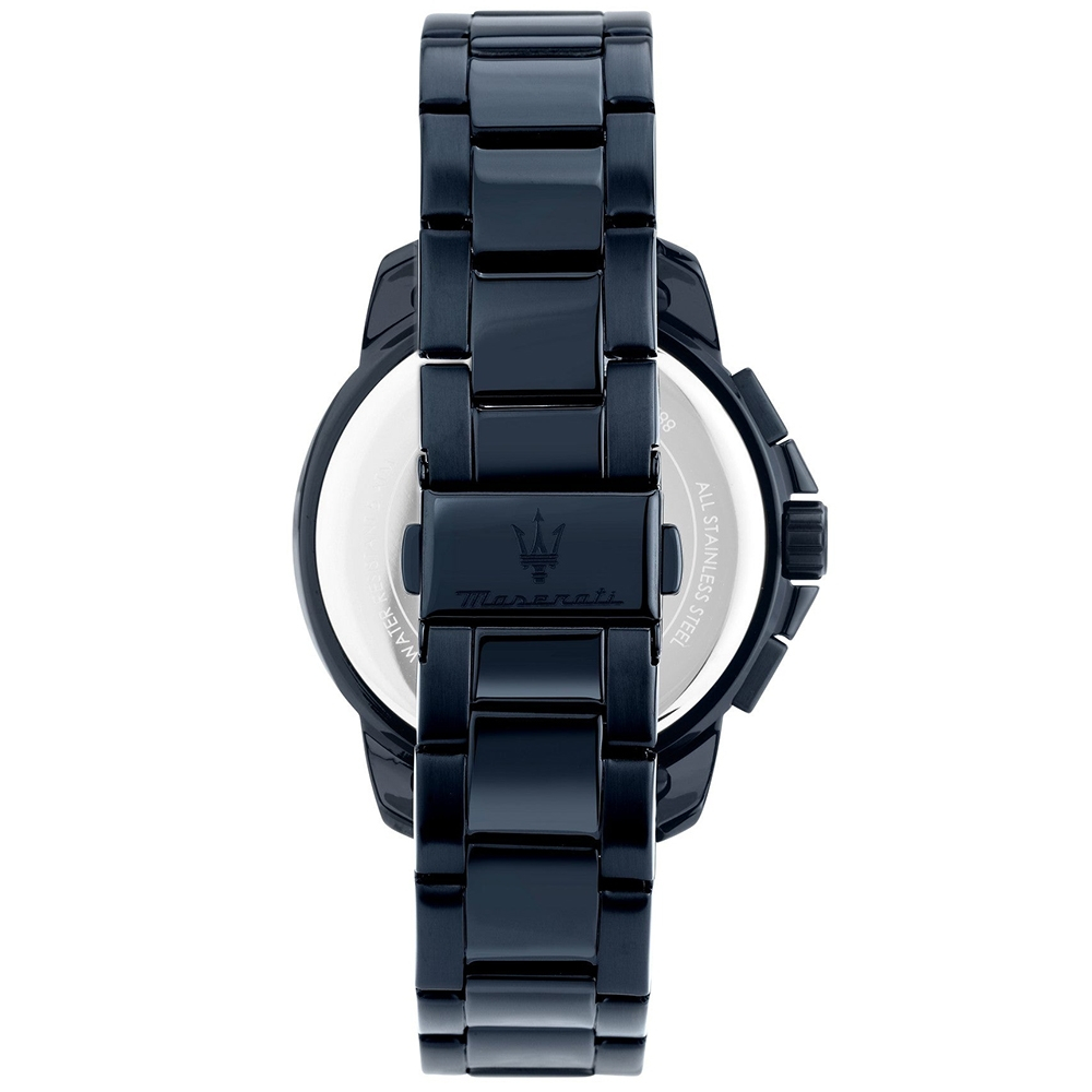 MASERATI 瑪莎拉蒂 Successo 綻藍三眼計時手錶-40mm R8873621040, , large