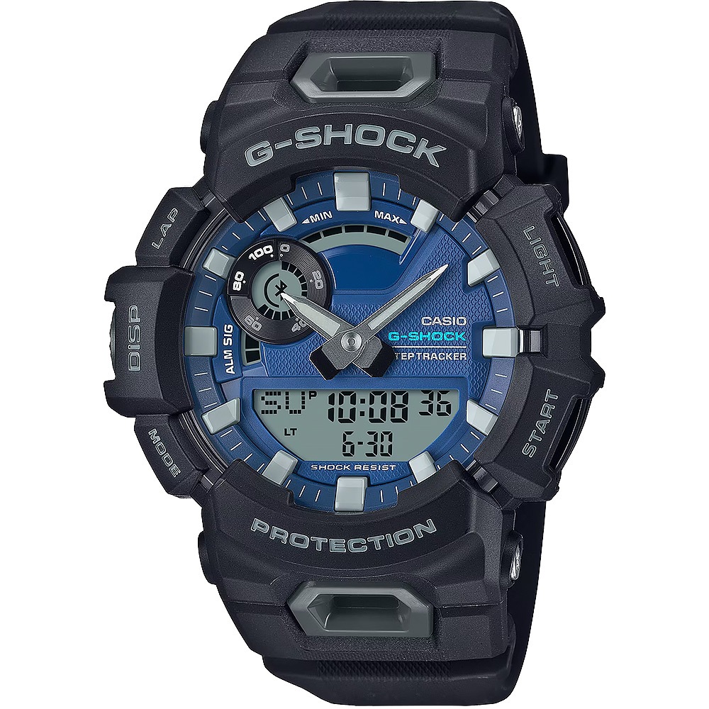 CASIO 卡西歐 G-SHOCK 深鈷藍面 運動生活藍芽多功能雙顯手錶 GBA-900CB-1A, , large