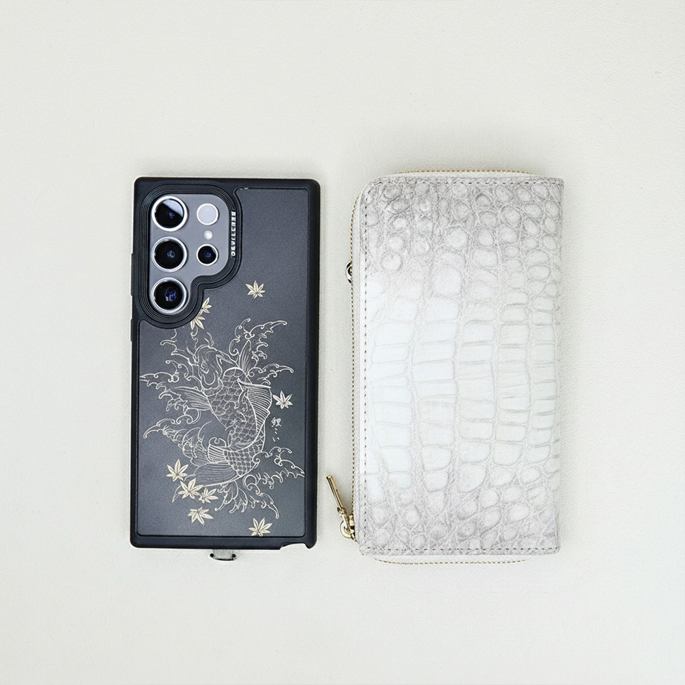 【M2nd】珍稀鱷魚腹皮迷你長夾(Y65D), , large