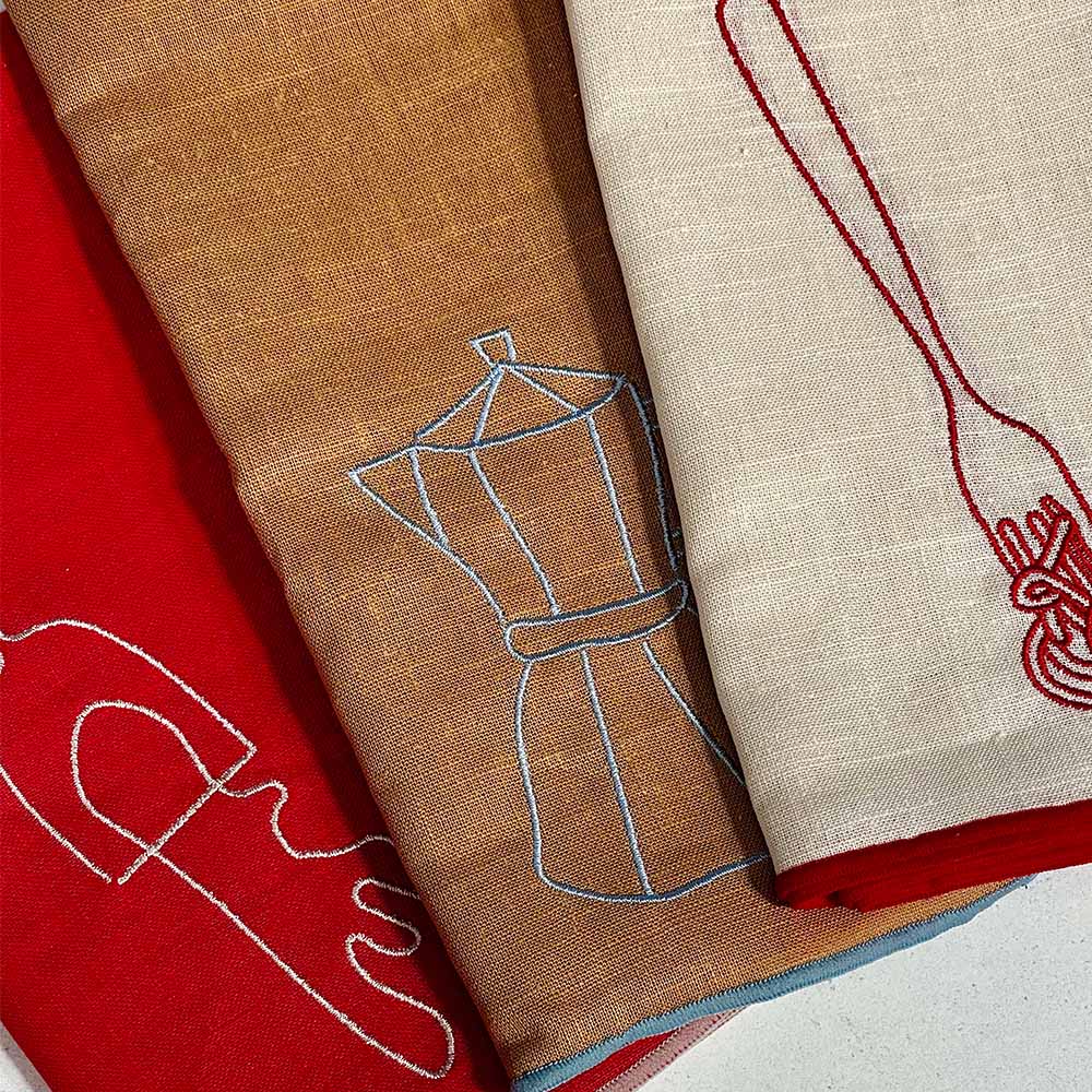 Embroidered Napkins-Spagetti, , large