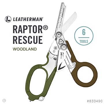 LEATHERMAN 公司貨 RAPTOR® RESCUE 多功能工具剪 林地色/833490, , large