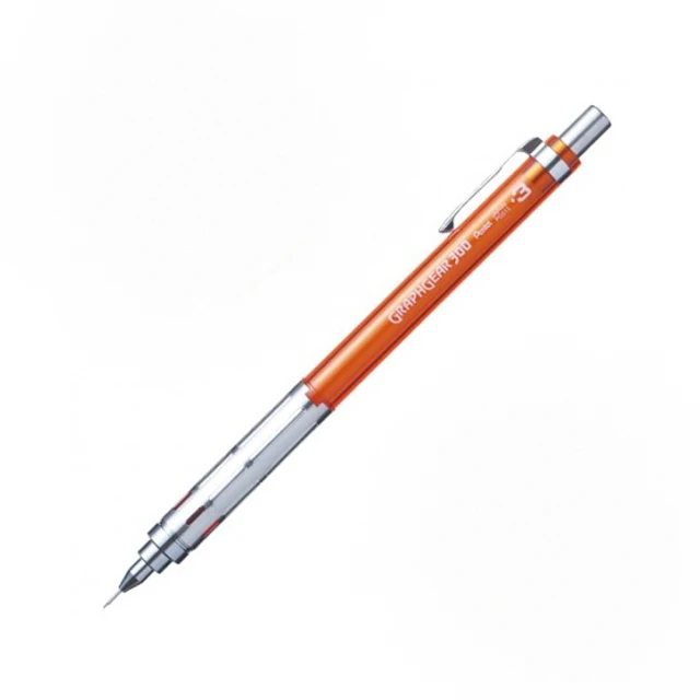 【 Pentel 飛龍 】GRAPHGEAR 300 製圖鉛筆 0.3mm /支 XPG313 (筆桿顏色橘), , large