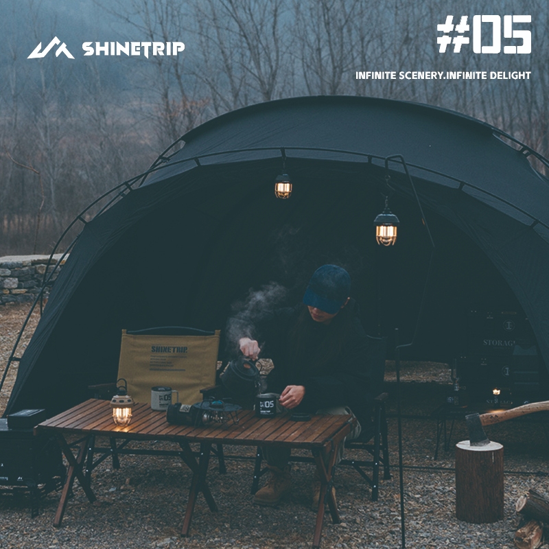 【ShineTrip 山趣】 ST-05 復古堅果燈【逐暮黑】 白光 黃光 LED燈 吊掛燈 無極調光, , large