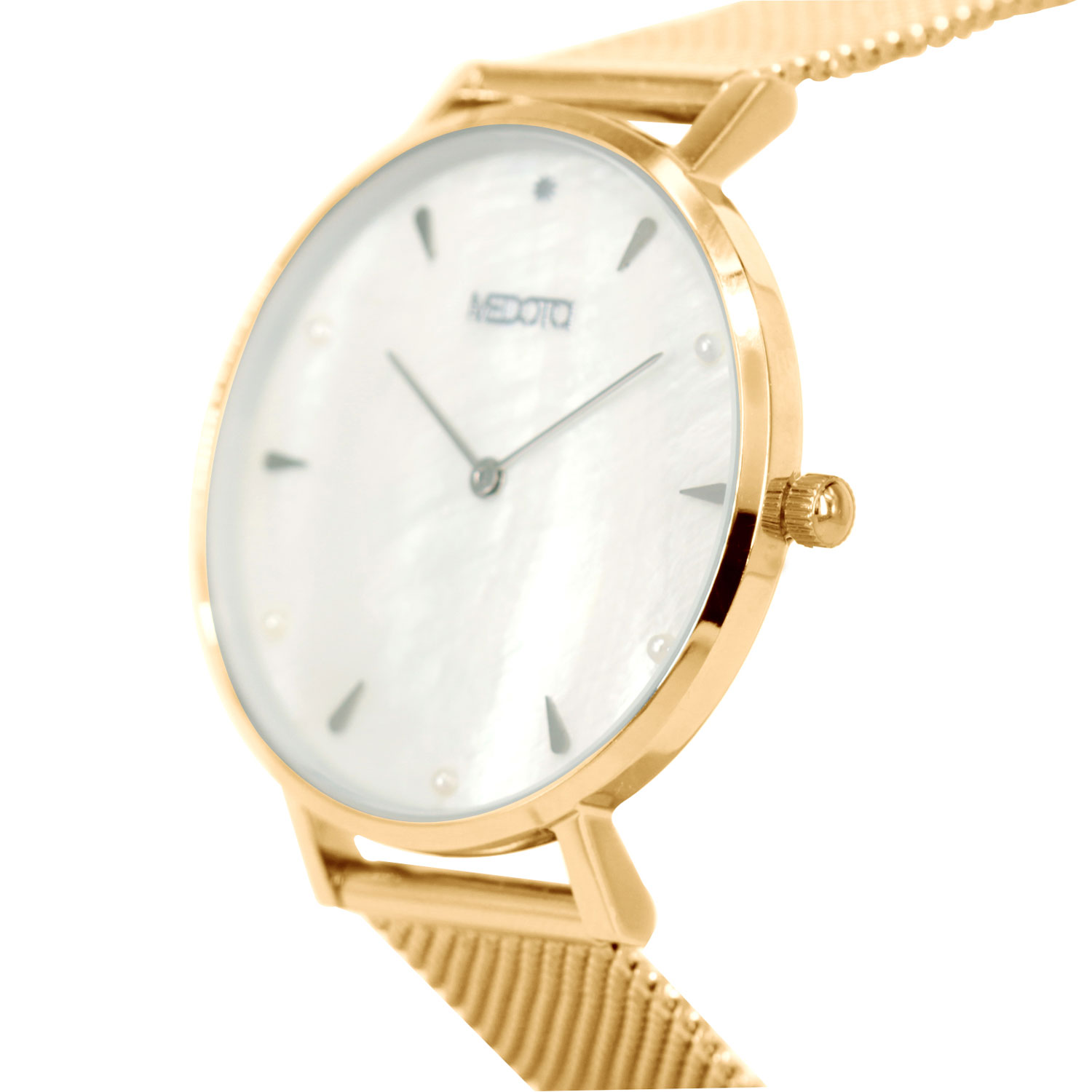 [MEDOTA] THETIS collection minimalist shell ladies watch-Silver&Gold / SE-8505, , large