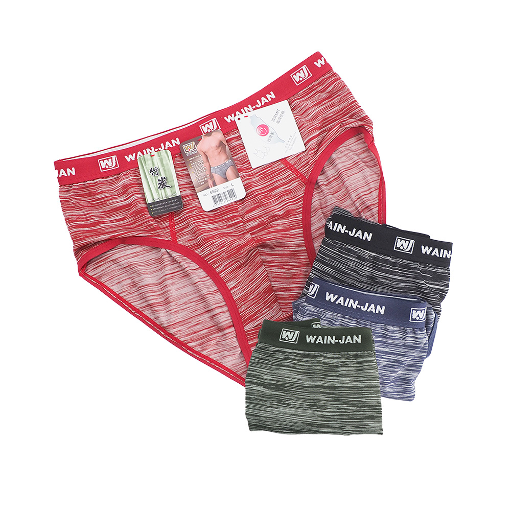 竹炭纖維男用三角內褲-6522-4件, , large