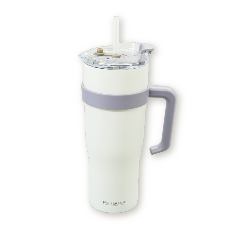 DOUBLE WALL CUP 1200ML WITH PP STRAW, , large