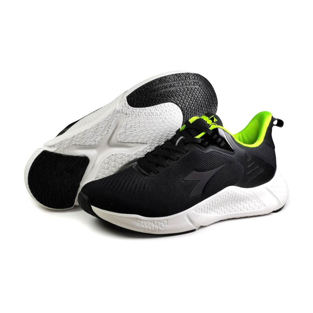 DIADORA迪亞多那 輕量專業慢跑鞋 男運動鞋 男鞋 寬楦 高腳背 反光 透氣 TPU 康特杯 回彈 緩震鞋墊 灰 黑, , large