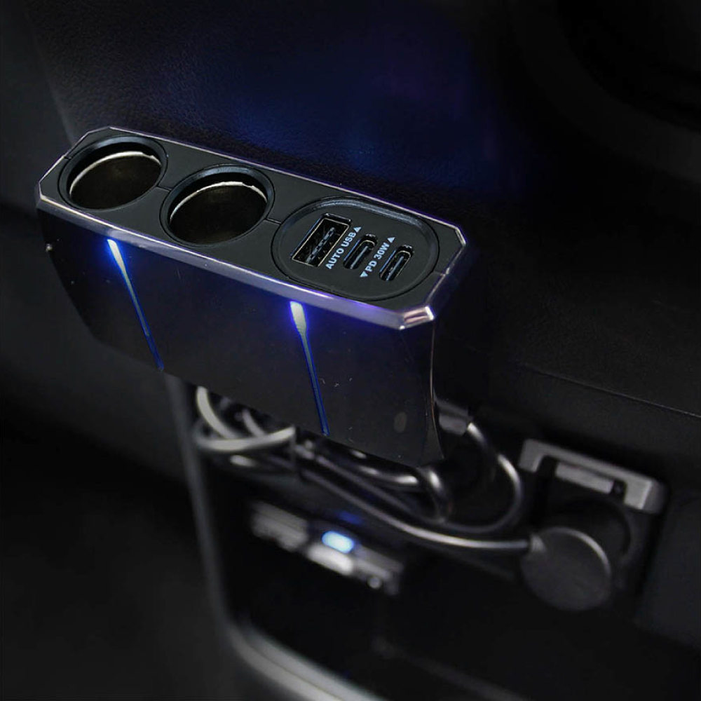 Kashimura雙孔電源插座+QC+2PD快充30W, , large