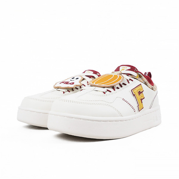 Kixpress-Fila Costume 女 休閒鞋 運動鞋 小白鞋 板鞋 萬聖節 學院風 舒適 穿搭 米紅 [5-C902Y-729], , large