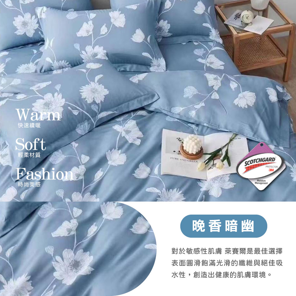 Made in Taiwan Moisture-Wicking TENCEL&trade; Fitted Sheet & Pillowcase Set, , large