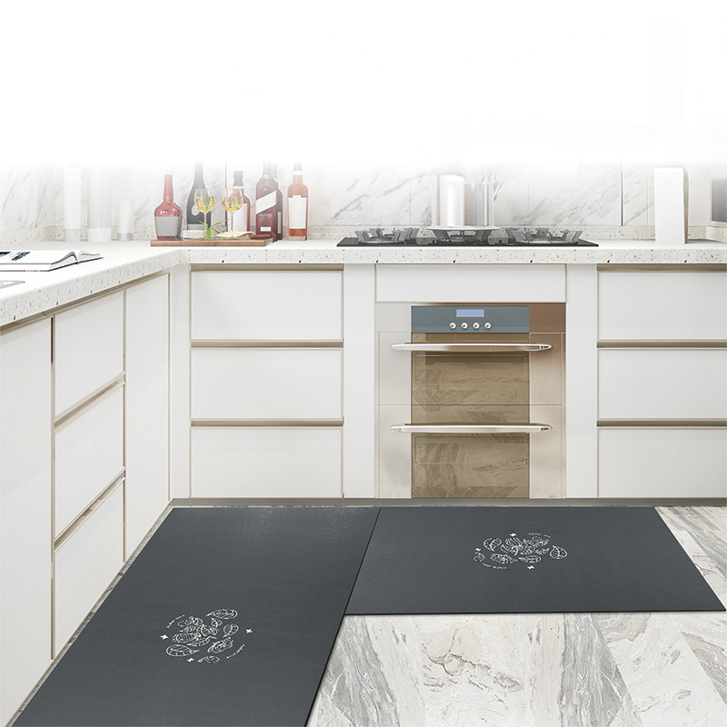 【Monster】 Soft Diatomaceous Earth Kitchen Absorbent Mat – Carved Pattern Series (80x50cm), , large
