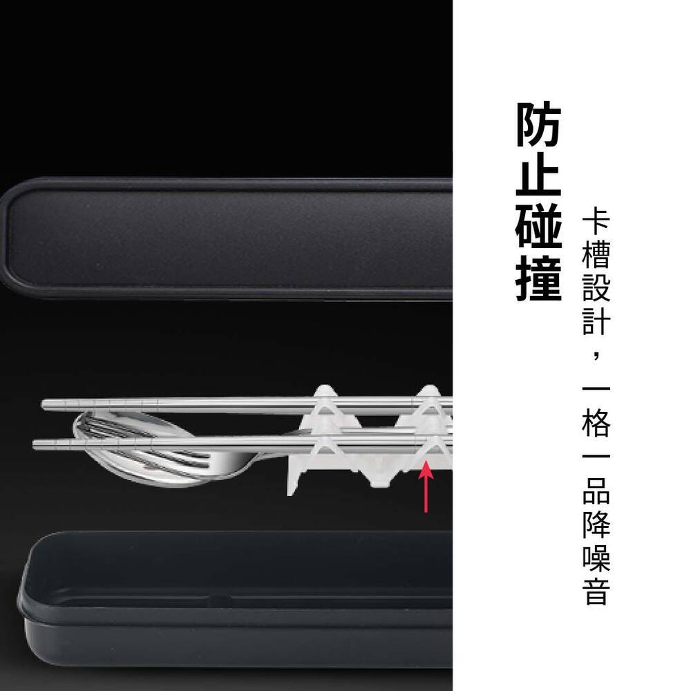304不鏽鋼 不鏽鋼餐具組 環保餐具組【Ho覓好物】 筷勺組 無痕餐具 隨身餐具 筷子 湯匙 叉子 JP2622, , large