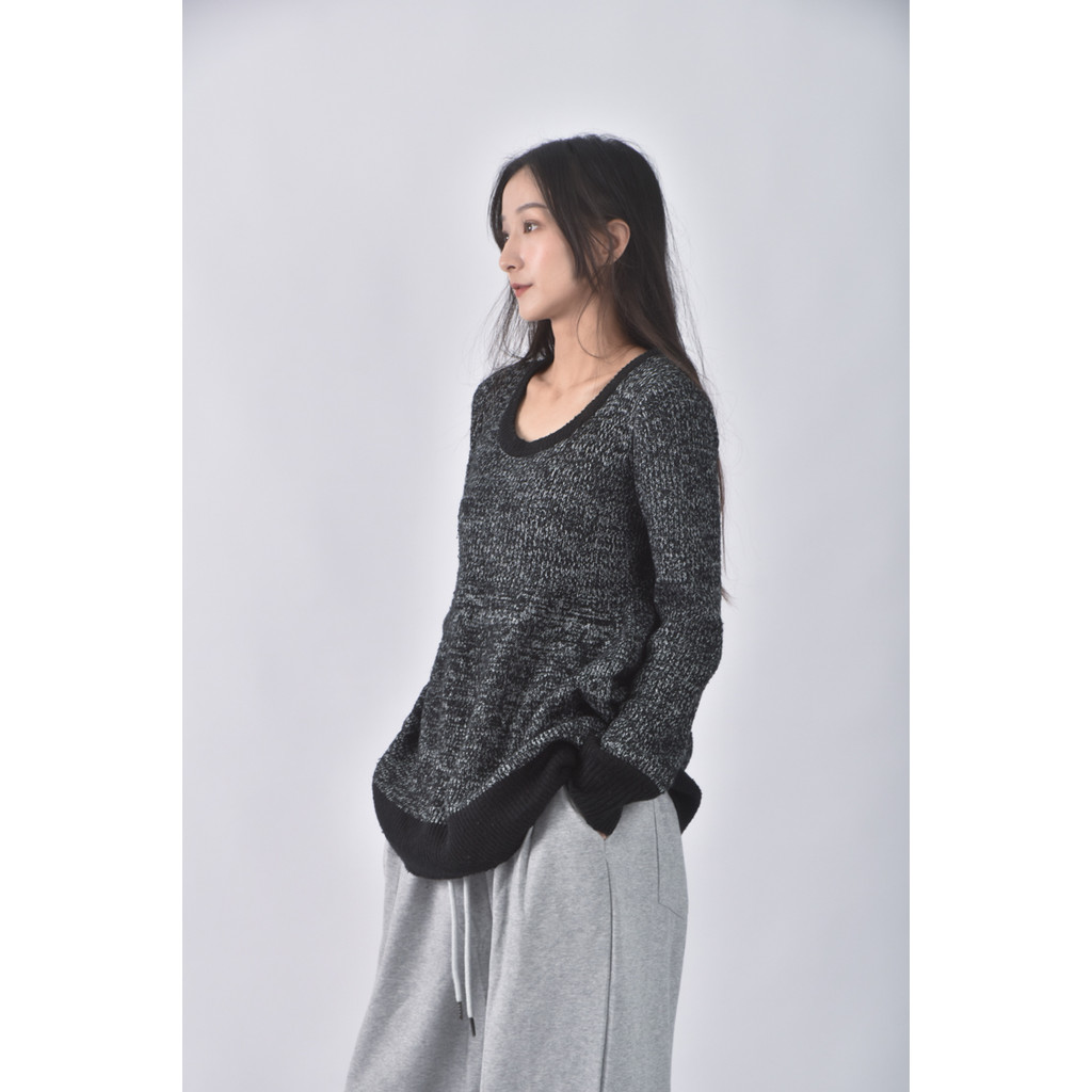 (S) pscompany混色黑色毛衣二手衣, , large