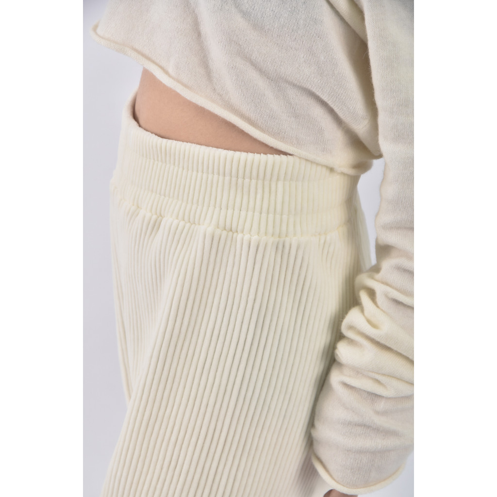 (F) approach韓牌高腰絨布白色長褲二手衣, , large