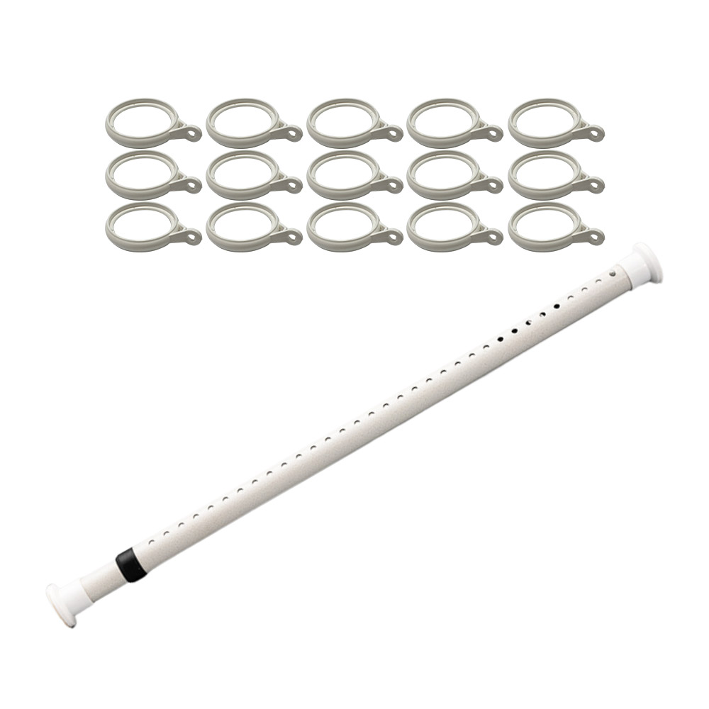 No-drill telescopic pole - white pattern - 0.7-1.1 meters (includes 15 lifting rings), , large