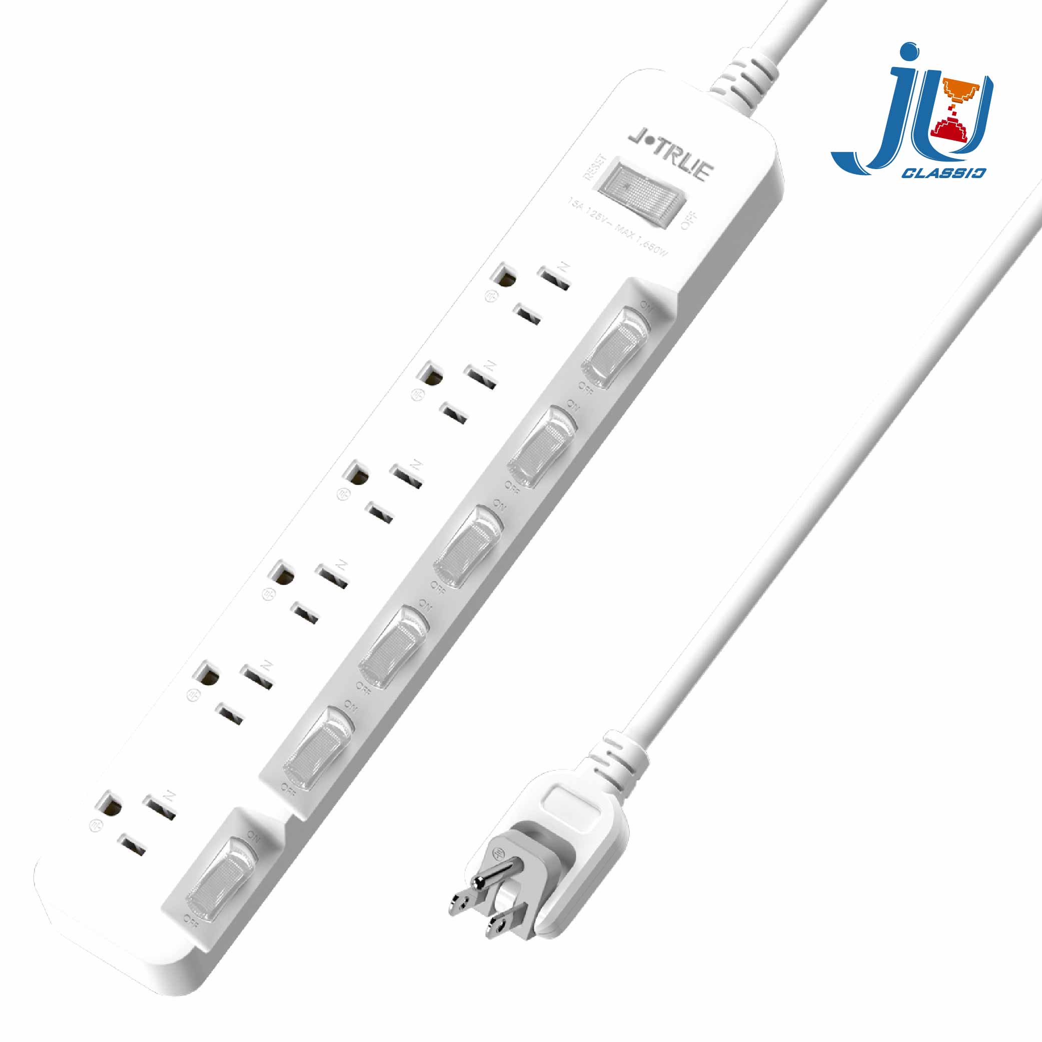 鉅玉經典｜七開六插任意轉延長線 6尺   JY-3766-6, , large