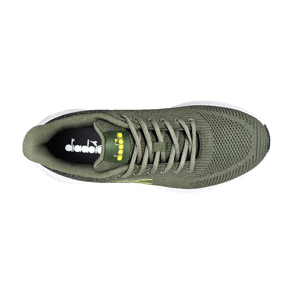 DIADORA迪亞多那 獵鷹輕量慢跑鞋 男運動鞋 男鞋 台灣製造 時尚 飛織 透氣 吸震 減壓 抗菌 除臭 止滑 灰 綠, , large