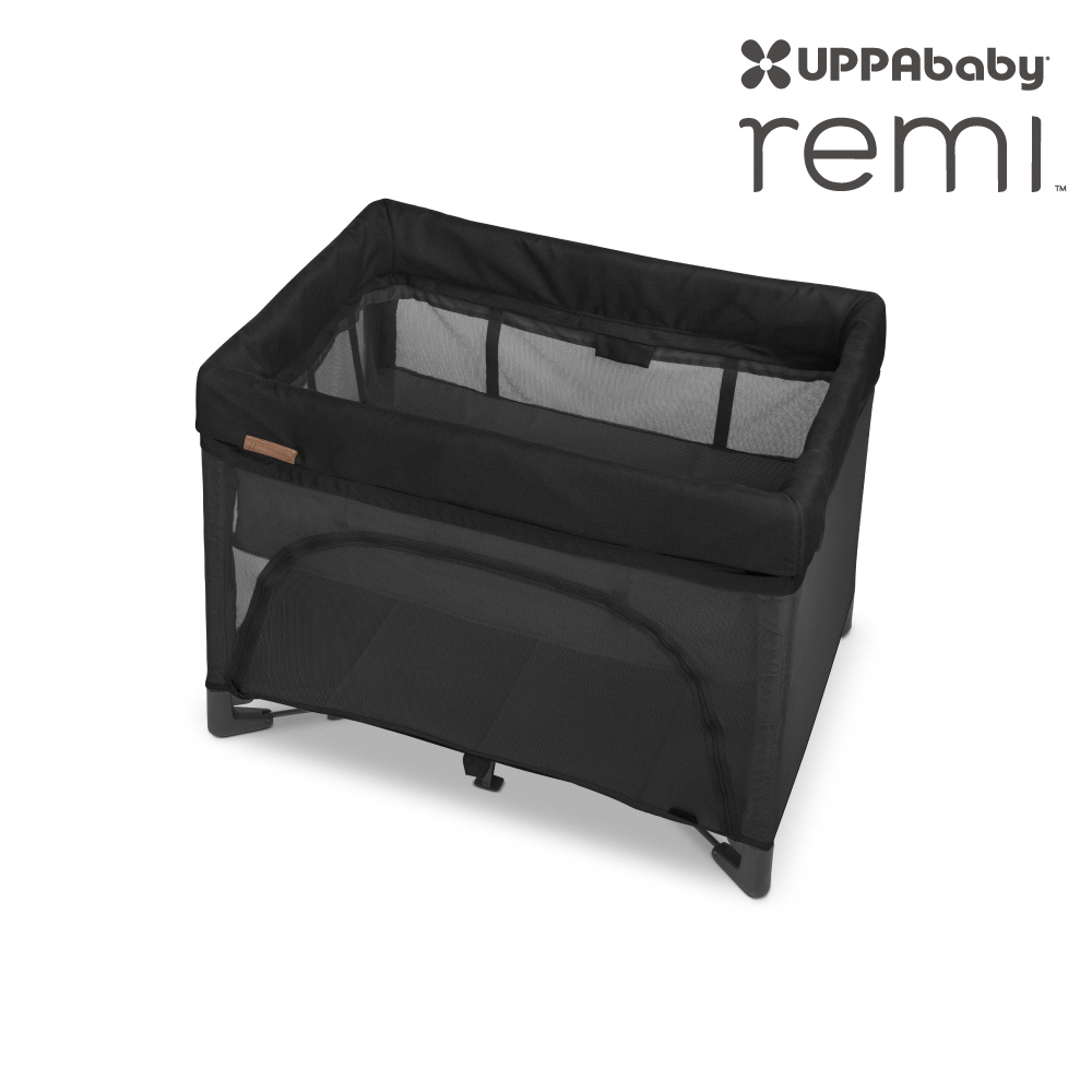 【UPPAbaby】Remi多功能嬰兒床(黑色啞光)+尿布台+贈置物袋, , large