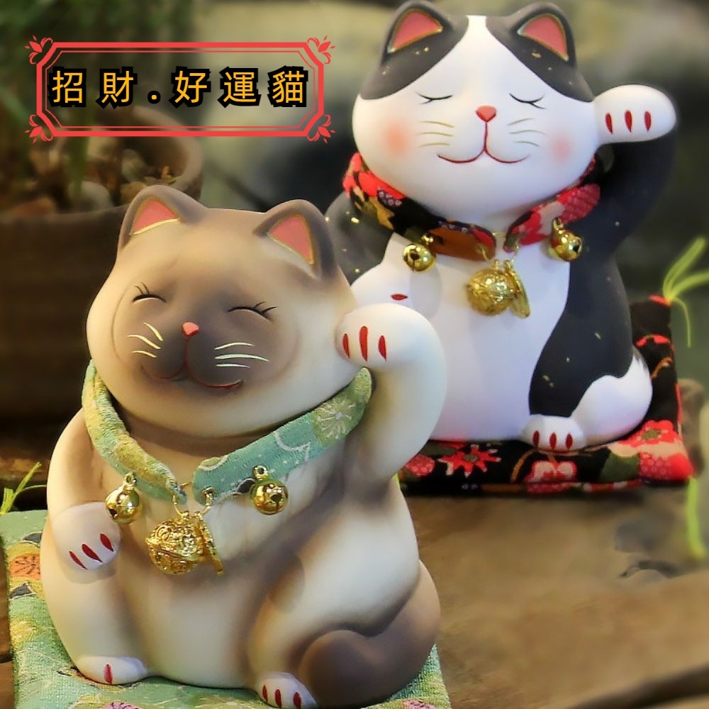 【A&R】招財好運陶瓷貓 袖珍款 - 虎紋貓, , large