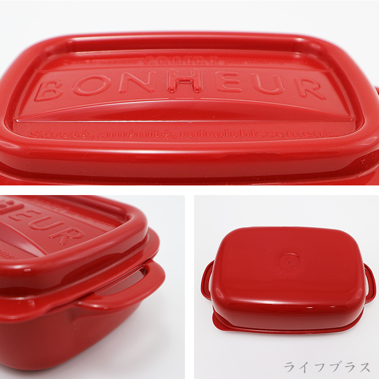 日本製鑄鐵鍋造型可微波保鮮盒-方形-500ml-6入, , large