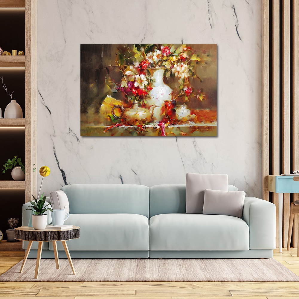 【御畫房】富貴花開之一 國家一級畫師手繪油畫60×90cm(VF-197), , large