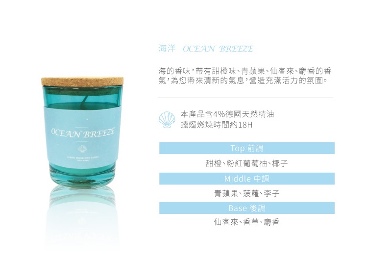 玻璃香氛蠟燭-海洋, , large