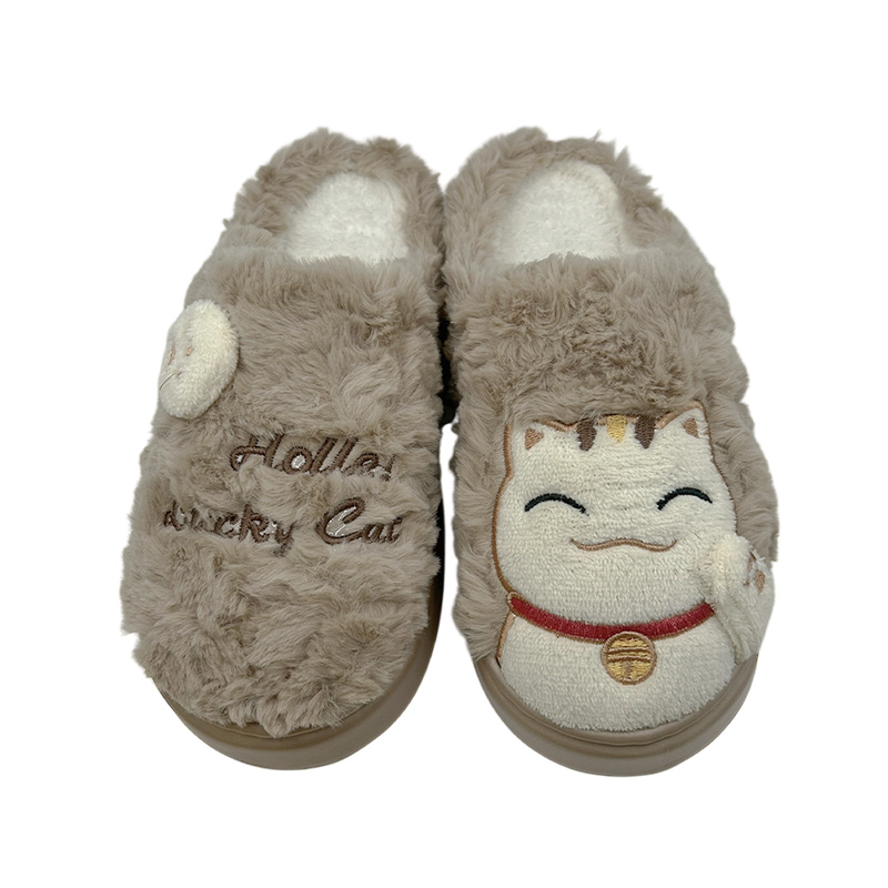 A032幸運貓絨毛拖, , large