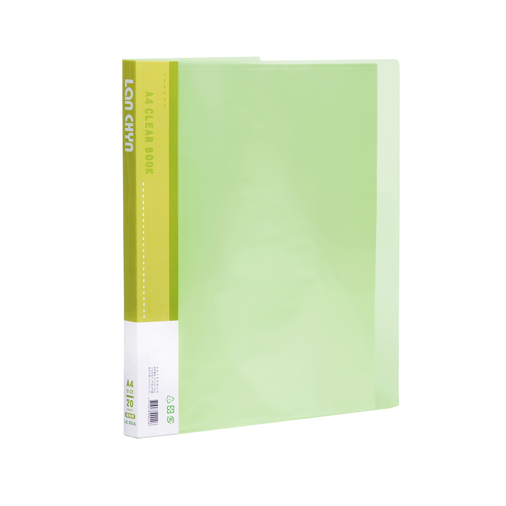 【連勤】PP 20入資料簿(果凍色系) 12本/箱 LC-20JL-多款可選, , large
