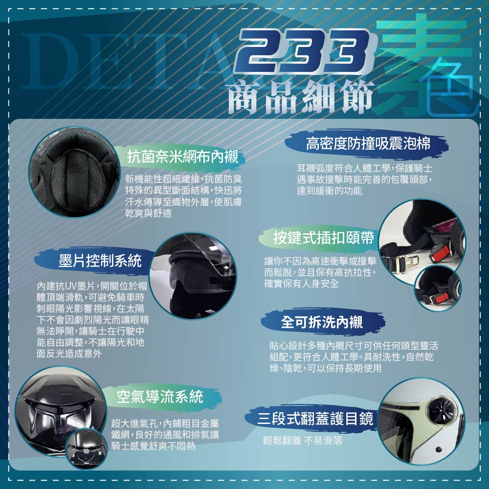 【平剛】GP-5 素色雙層鏡安全帽 233, , large