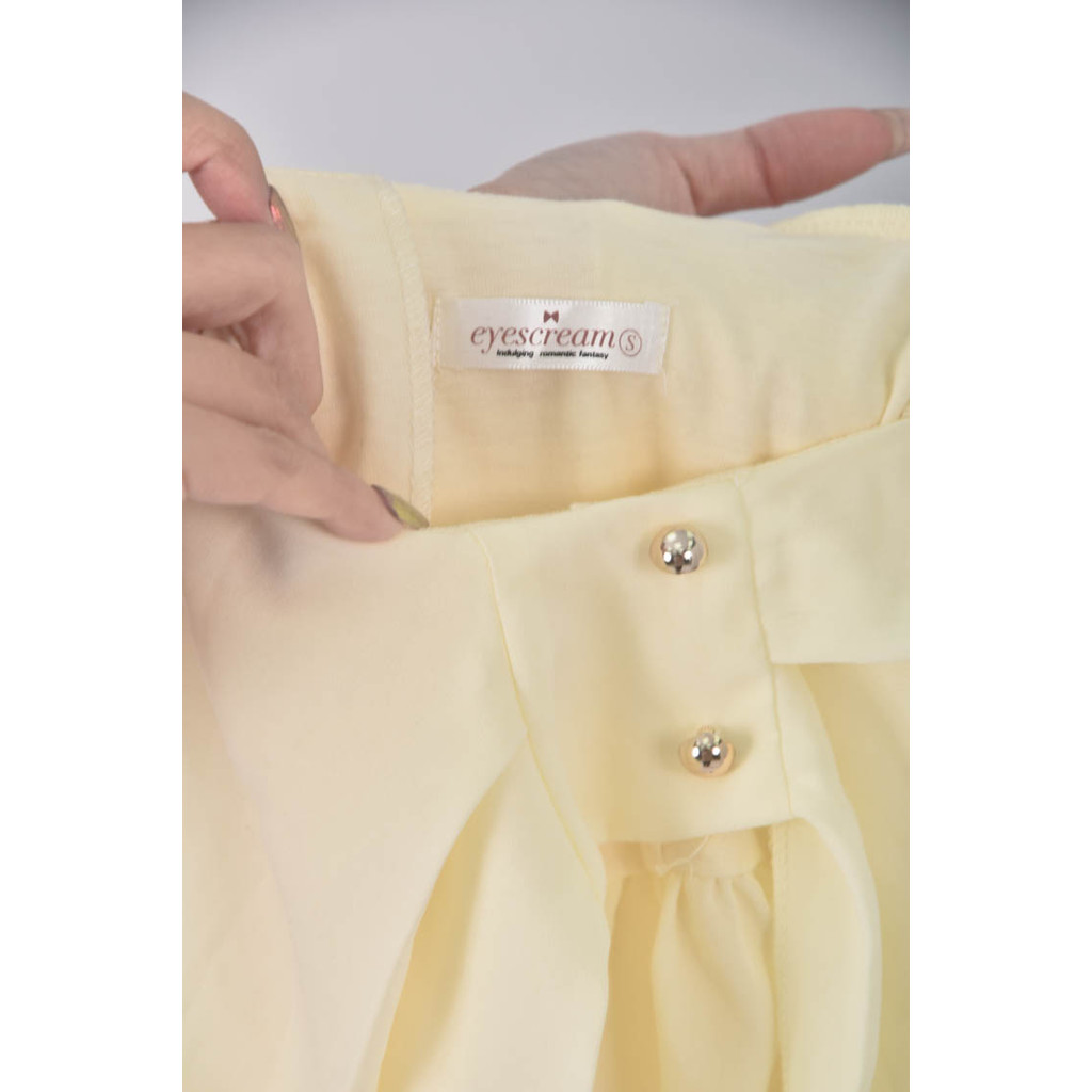 (S) eyescream拼色白色洋裝二手衣, , large