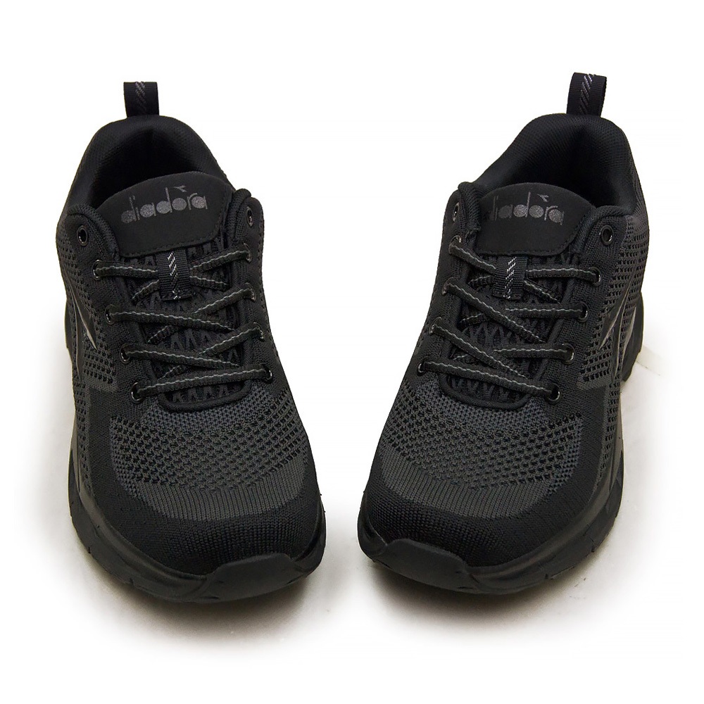 DIADORA迪亞多那 休閒氣動越野鞋 女運動鞋 女鞋 登山鞋 輕量 針織 透氣 散熱 排濕 保護後跟 穩定 止滑 黑, , large