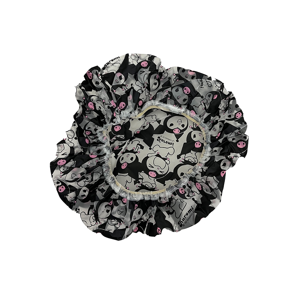 【生活好室】三麗鷗 浴帽 庫洛米浴帽 米浴 防水浴帽 防潑水浴帽 日本浴帽 酷洛米浴帽 KT 雙層浴帽 KTR 鬆緊浴帽, , large