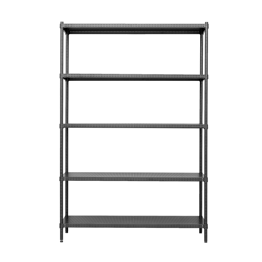【Y HOUSE】120x45x180cm perforated plate five-layer rack perforated plate rack iron rack - black paint, , large