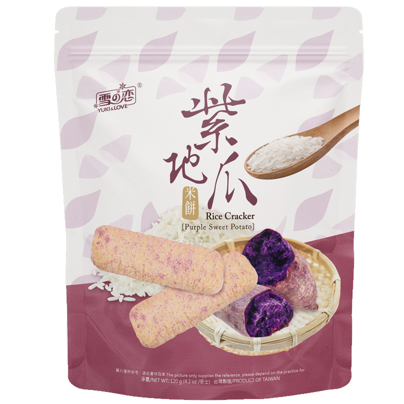 雪之戀紫地瓜米餅, , large